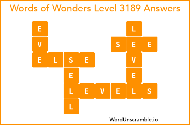 Words of Wonders Level 3189 Answers