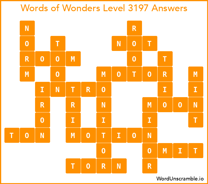 Words of Wonders Level 3197 Answers