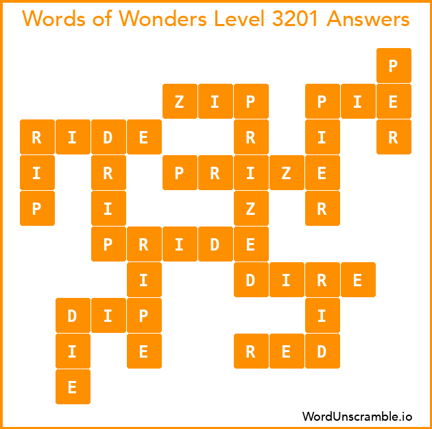 Words of Wonders Level 3201 Answers