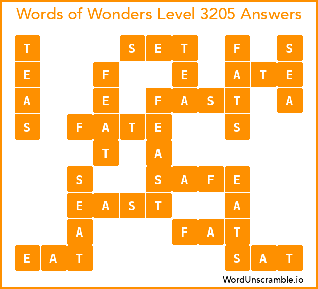 Words of Wonders Level 3205 Answers