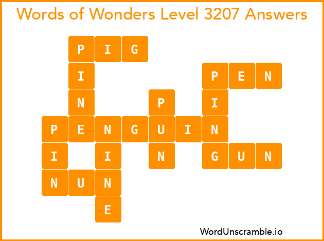 Words of Wonders Level 3207 Answers