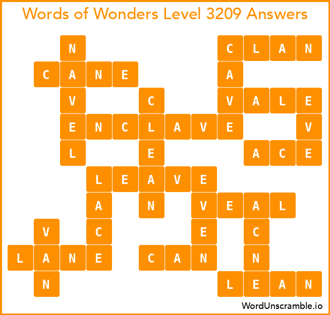 Words of Wonders Level 3209 Answers
