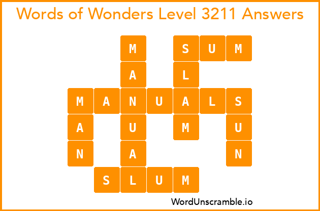 Words of Wonders Level 3211 Answers
