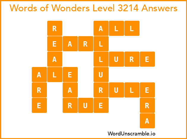 Words of Wonders Level 3214 Answers