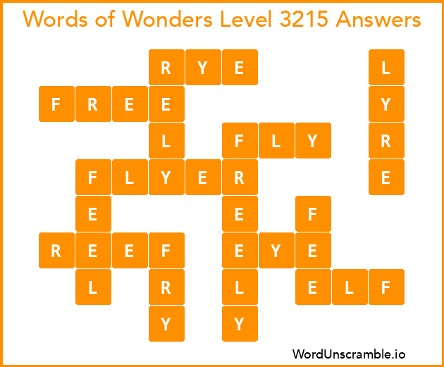 Words of Wonders Level 3215 Answers