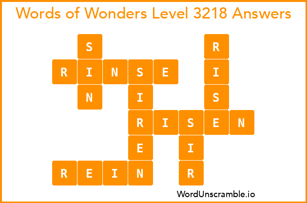 Words of Wonders Level 3218 Answers