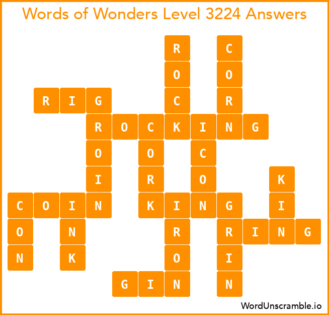 Words of Wonders Level 3224 Answers