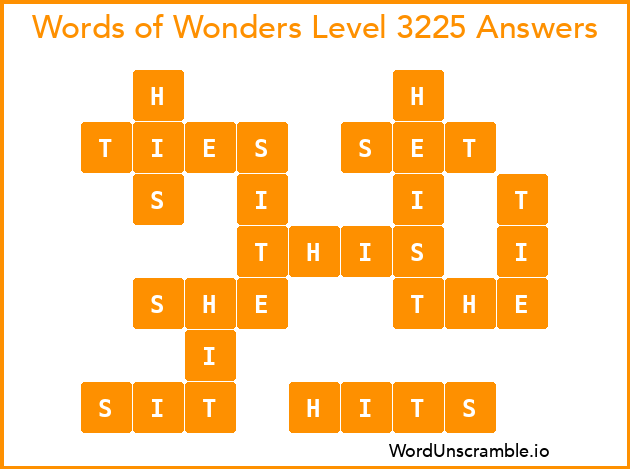 Words of Wonders Level 3225 Answers