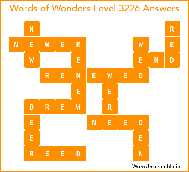 Words of Wonders Level 3226 Answers