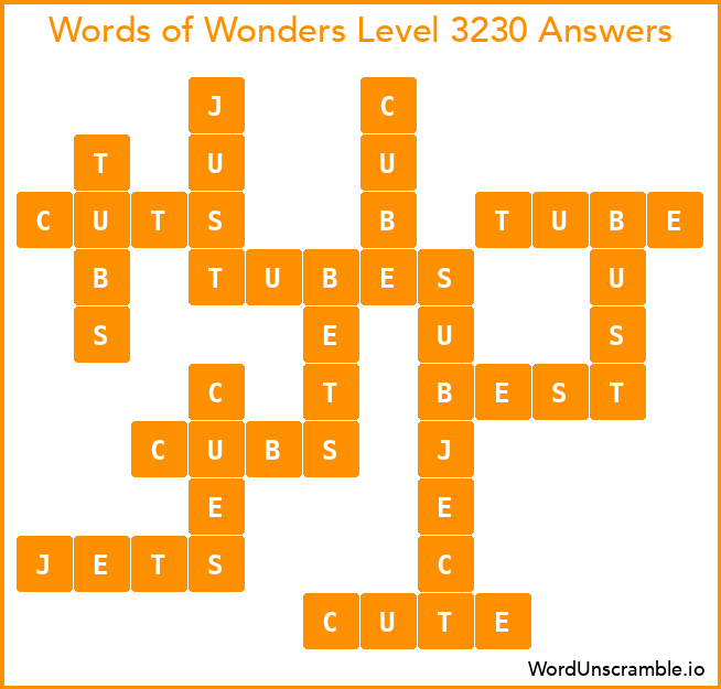 Words of Wonders Level 3230 Answers
