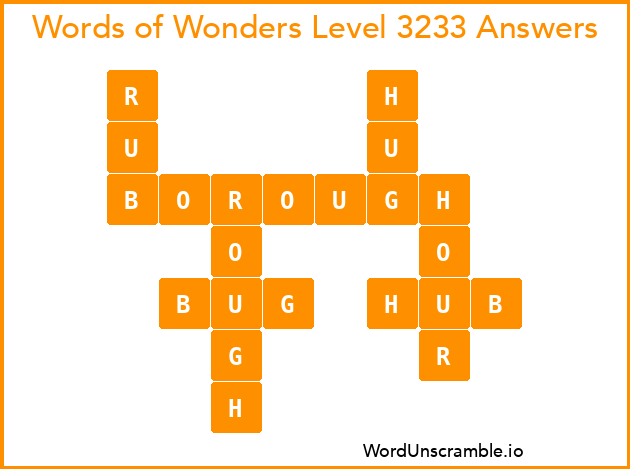 Words of Wonders Level 3233 Answers
