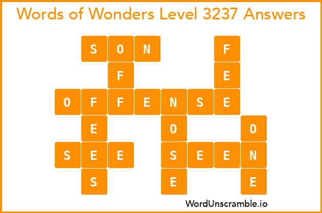 Words of Wonders Level 3237 Answers