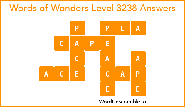 Words of Wonders Level 3238 Answers