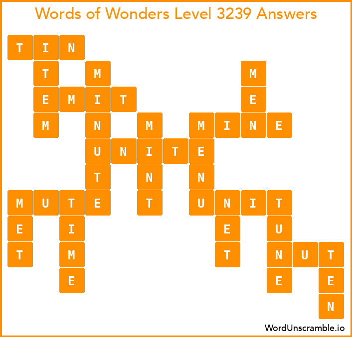 Words of Wonders Level 3239 Answers