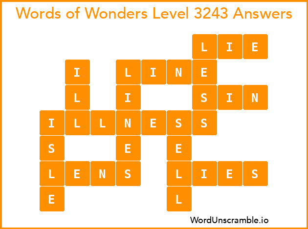 Words of Wonders Level 3243 Answers