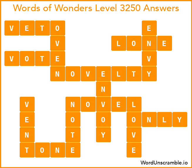 Words of Wonders Level 3250 Answers