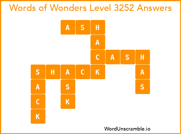 Words of Wonders Level 3252 Answers