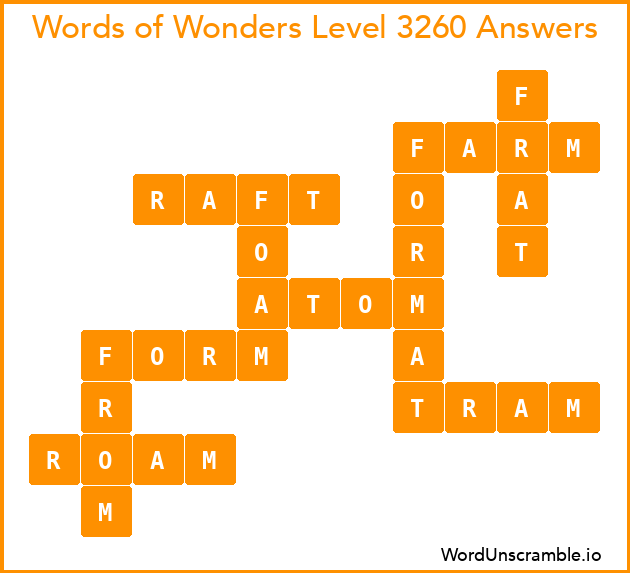 Words of Wonders Level 3260 Answers