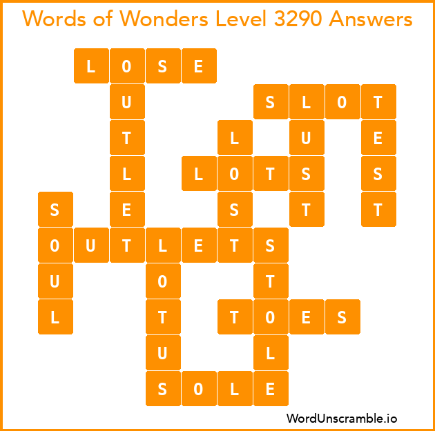 Words of Wonders Level 3290 Answers