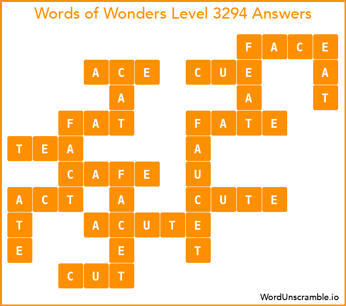Words of Wonders Level 3294 Answers