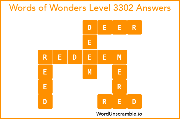 Words of Wonders Level 3302 Answers