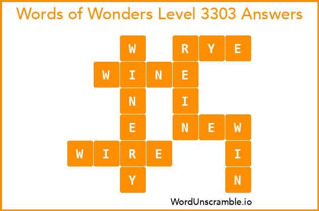 Words of Wonders Level 3303 Answers