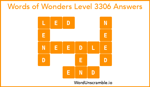 Words of Wonders Level 3306 Answers