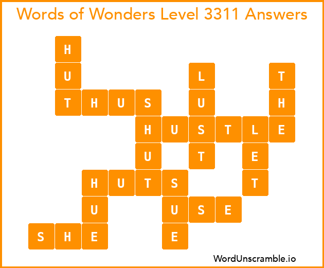 Words of Wonders Level 3311 Answers