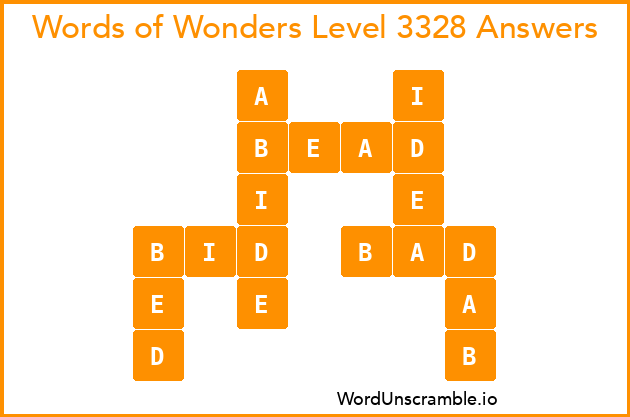 Words of Wonders Level 3328 Answers