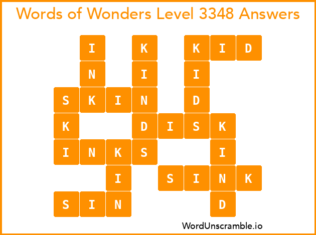 Words of Wonders Level 3348 Answers