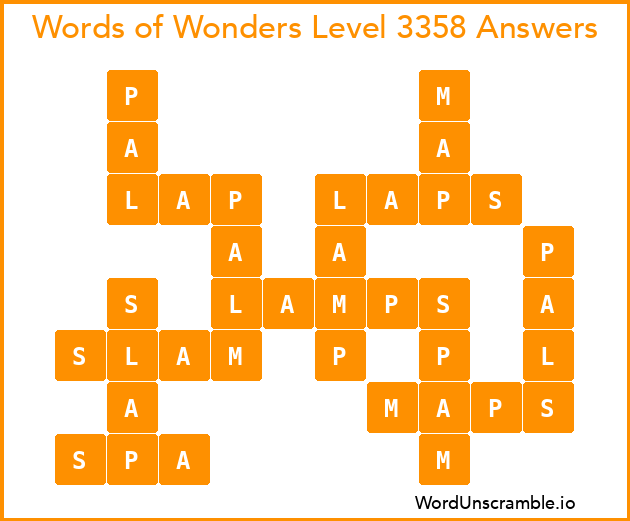 Words of Wonders Level 3358 Answers