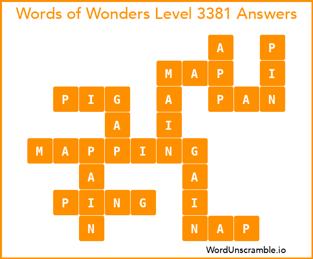 Words of Wonders Level 3381 Answers