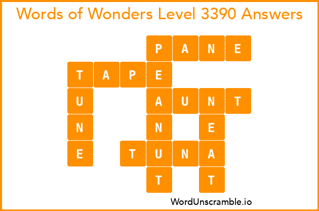 Words of Wonders Level 3390 Answers