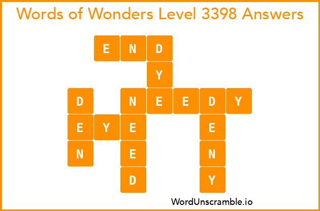 Words of Wonders Level 3398 Answers