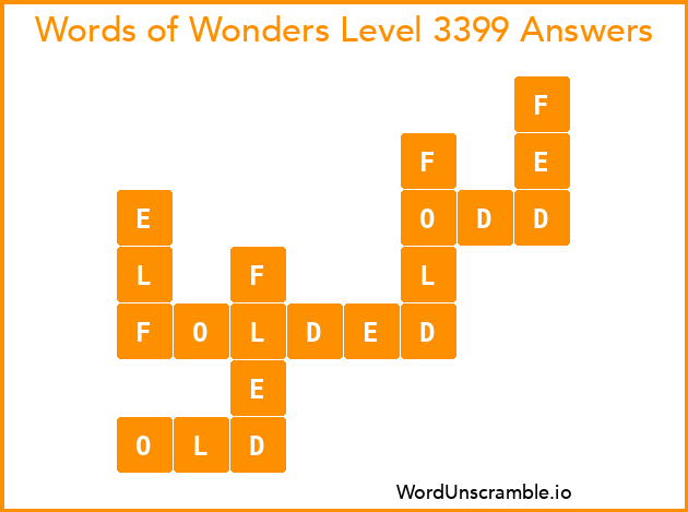 Words of Wonders Level 3399 Answers