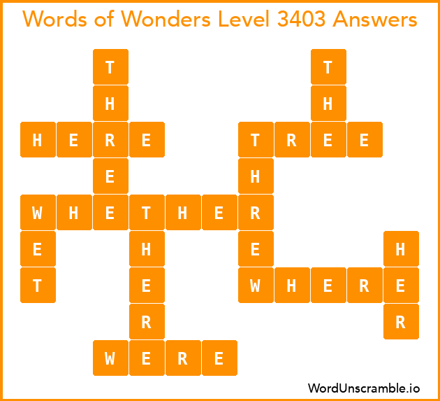 Words of Wonders Level 3403 Answers