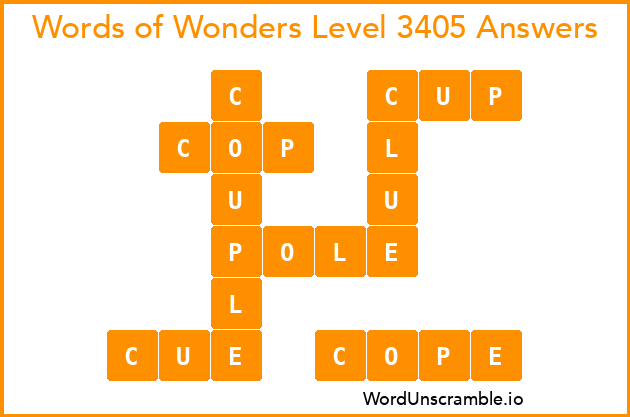Words of Wonders Level 3405 Answers
