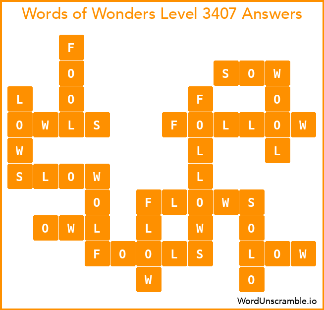 Words of Wonders Level 3407 Answers