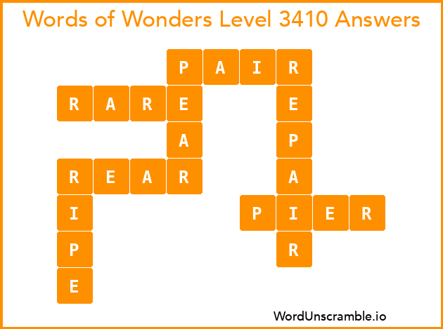 Words of Wonders Level 3410 Answers