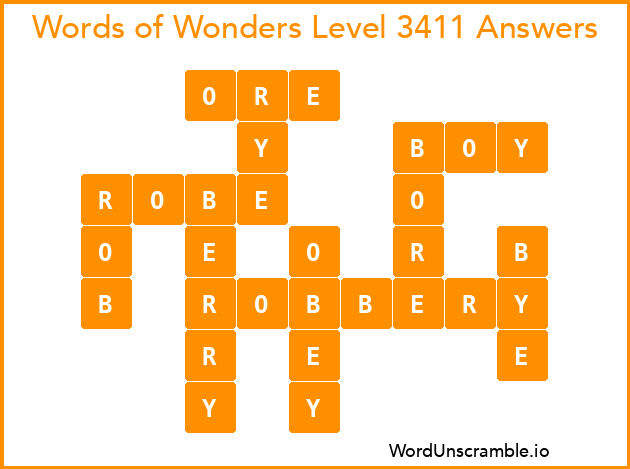 Words of Wonders Level 3411 Answers