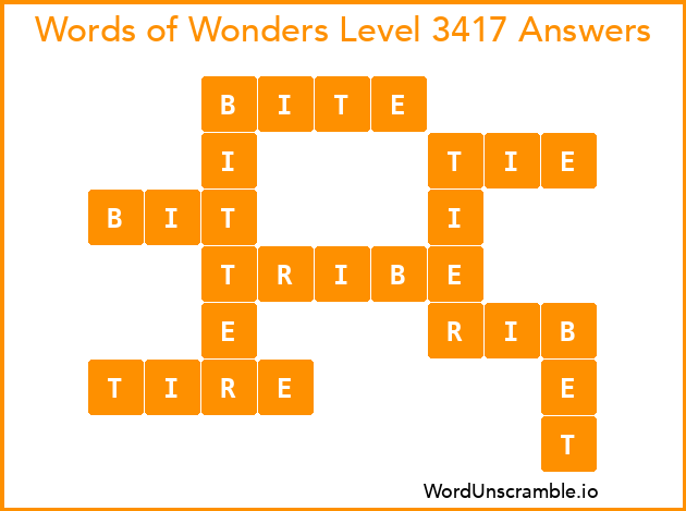 Words of Wonders Level 3417 Answers