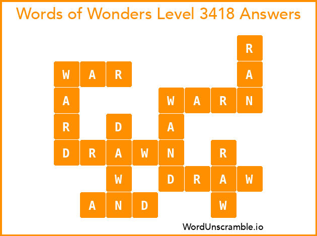 Words of Wonders Level 3418 Answers