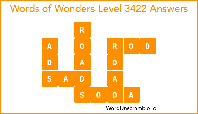 Words of Wonders Level 3422 Answers