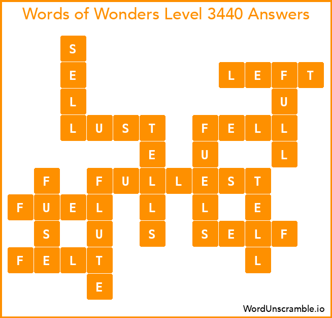 Words of Wonders Level 3440 Answers