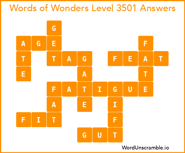Words of Wonders Level 3501 Answers