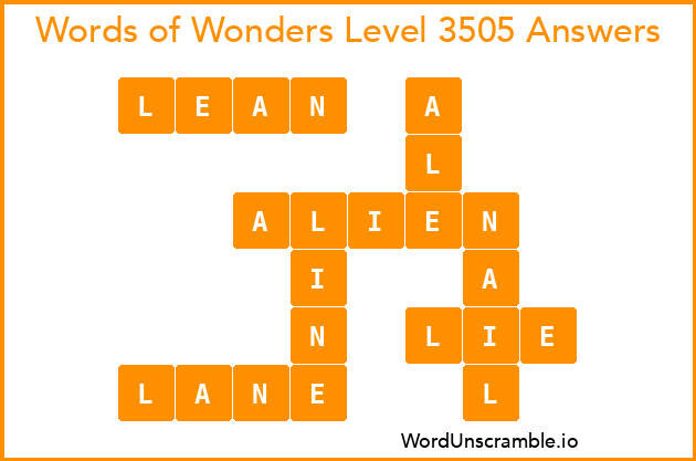 Words of Wonders Level 3505 Answers