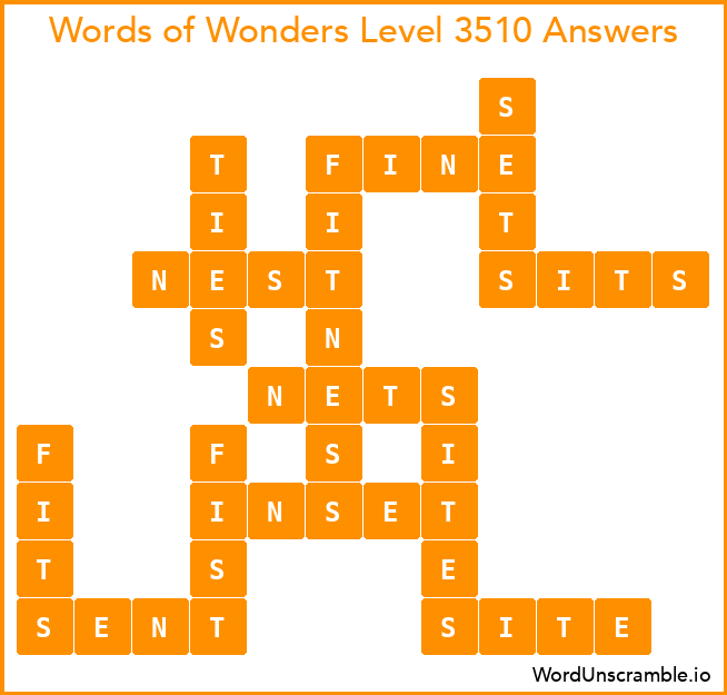 Words of Wonders Level 3510 Answers