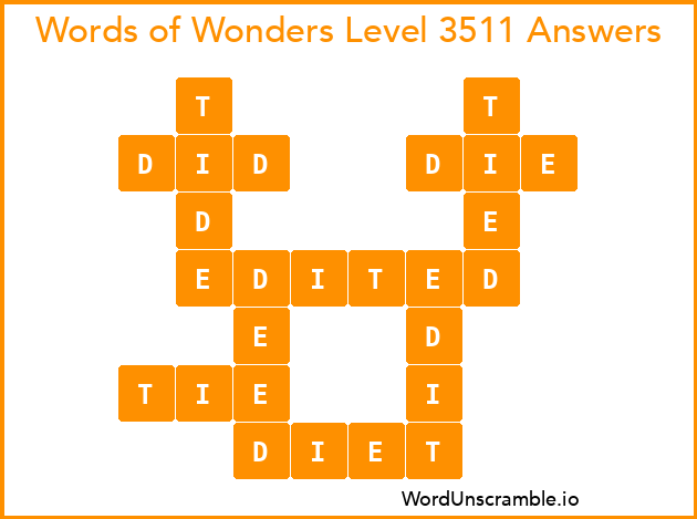 Words of Wonders Level 3511 Answers