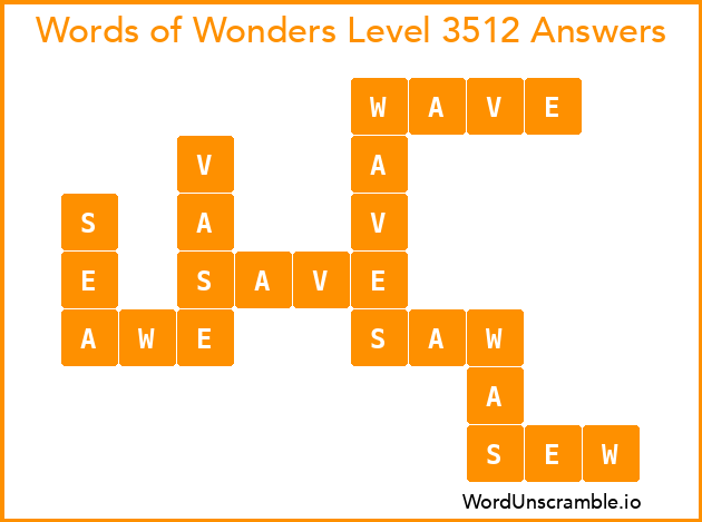 Words of Wonders Level 3512 Answers