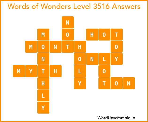 Words of Wonders Level 3516 Answers